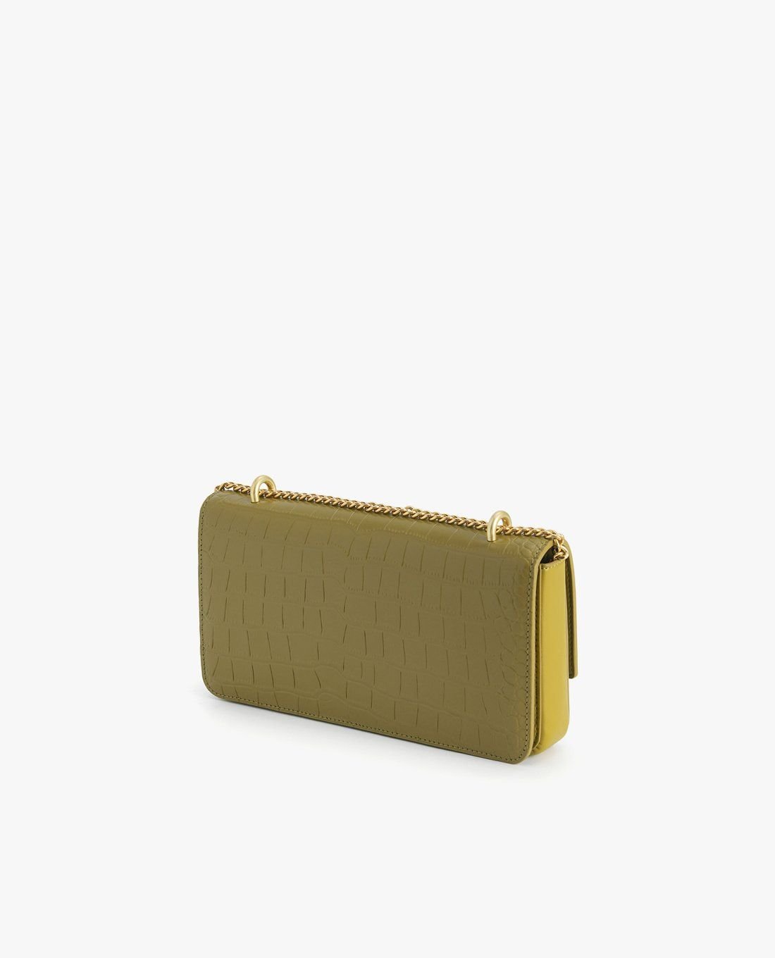 PEDRO Sac Croco Avec Chaîne Convertible - GREEN 💚