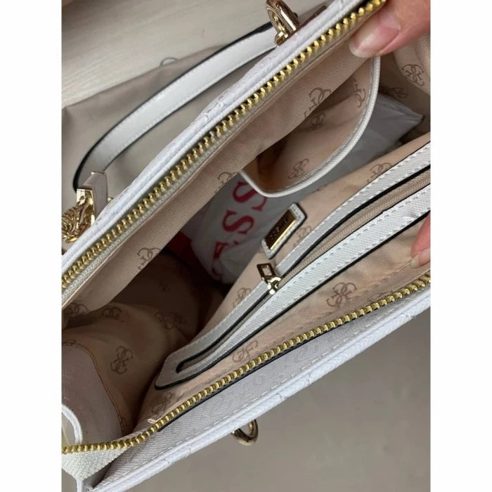 Sac Guess Style Cabas Cuir Brillant Avec Motif Signature Rosegold