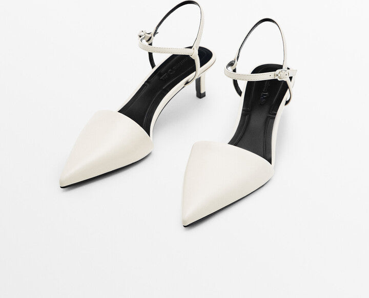 MASSIMO DUTTI CHAUSSURES À TALON EN CUIR À BRIDE ARRIÈRE