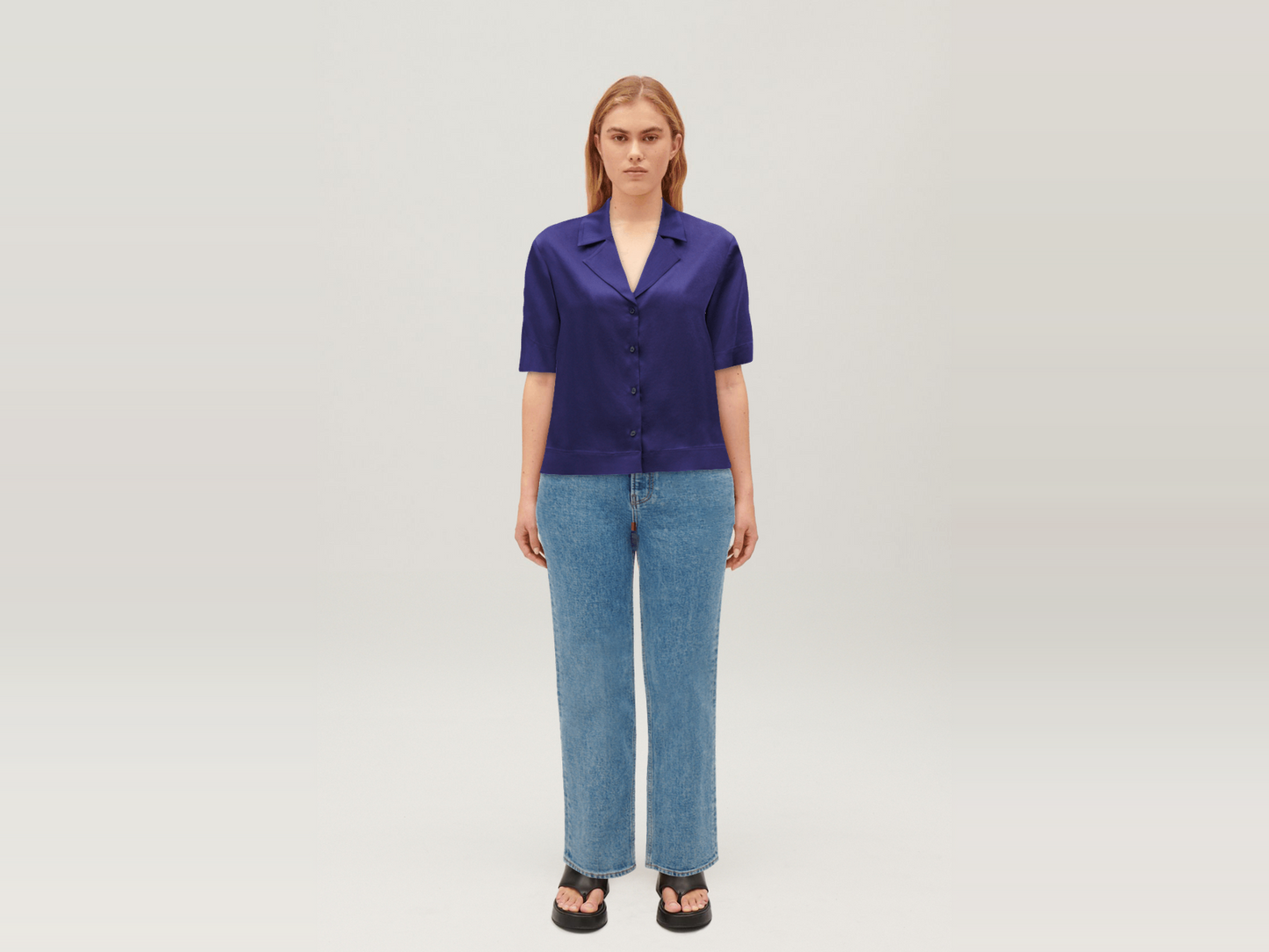 CLAUDIE PIERLOT CHEMISIER FLUIDE À MANCHES COURTES