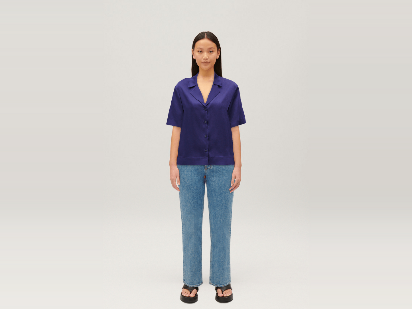 CLAUDIE PIERLOT CHEMISIER FLUIDE À MANCHES COURTES