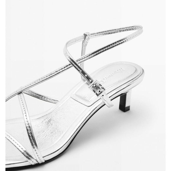 MASSIMO DUTTI SANDALES ARGENTÉES