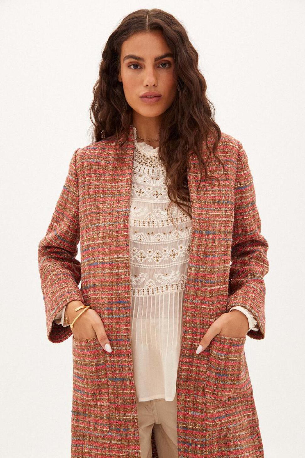 CORTEFIEL MANTEAU LONG EN TISSU FANTAISIE MULTICOLOURED