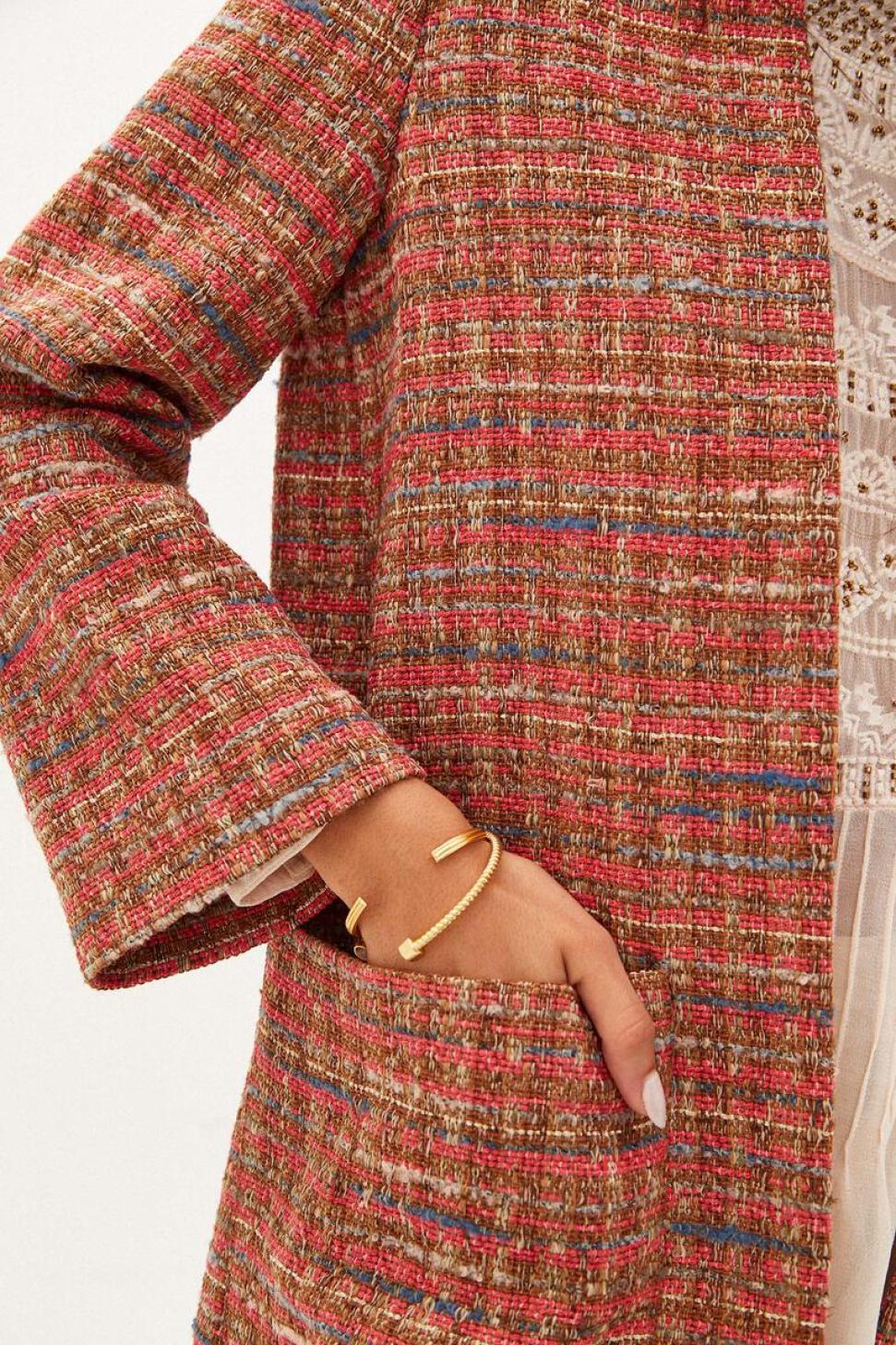 CORTEFIEL MANTEAU LONG EN TISSU FANTAISIE MULTICOLOURED