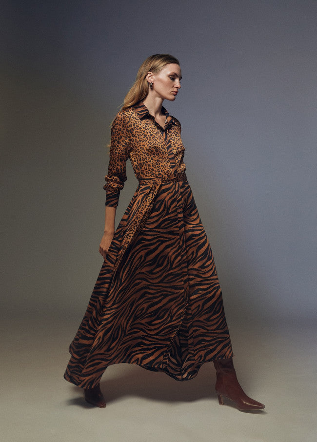 LOLA CASADEMUNT Robe Imprimée Animal Sans Ceinture