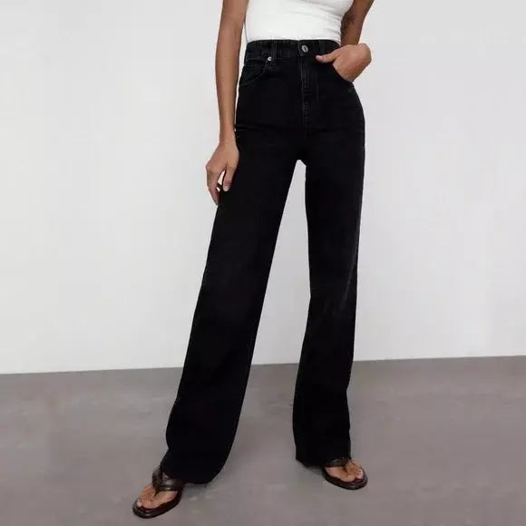 JEAN TRF WIDE LEG TAILLE HAUTE LONGUEUR COMPLÈTE