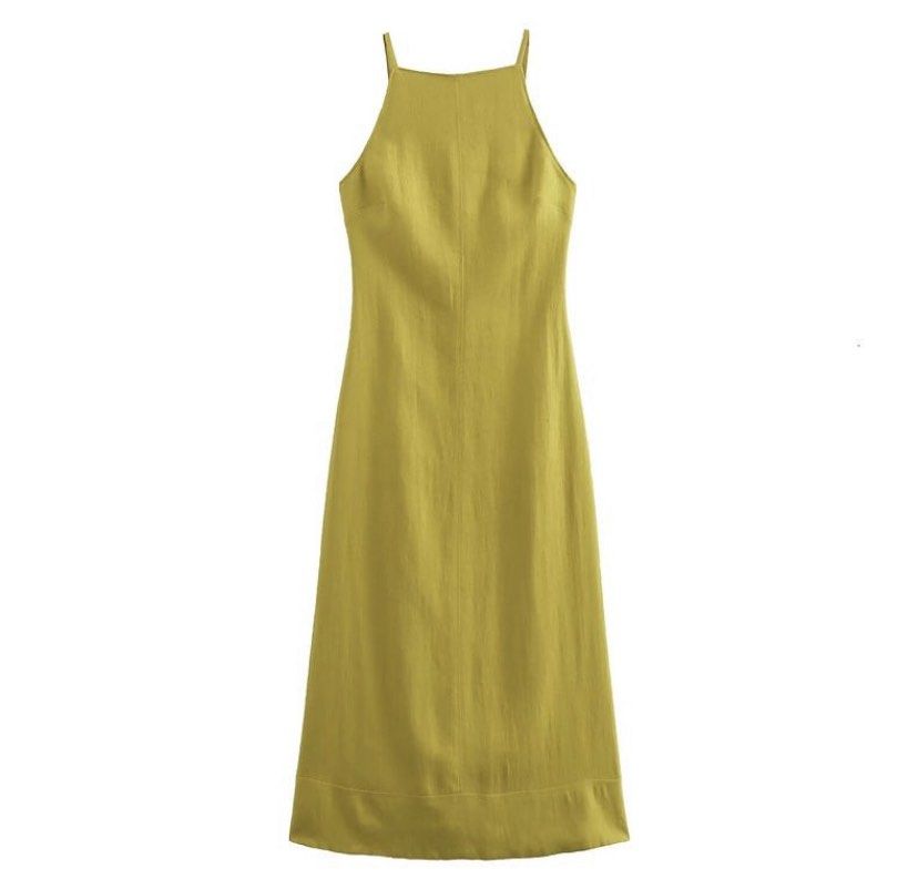 ROBE HALTER NECK EN MÉLANGE LIN COLLECTION ZW