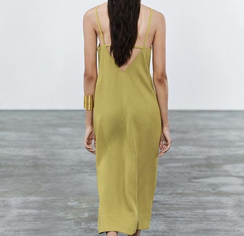 ROBE HALTER NECK EN MÉLANGE LIN COLLECTION ZW