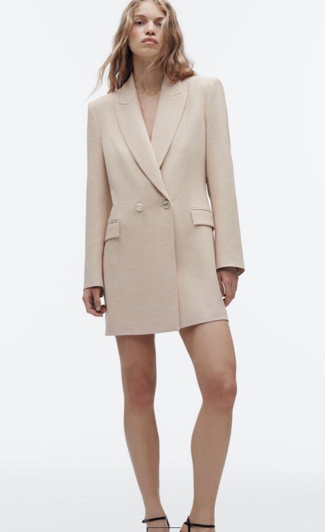 VESTE LONGUE À DOUBLE BOUTONNAGE PINK