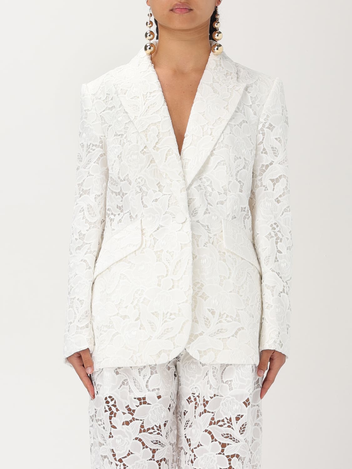 ENSEMBLE BLAZER | PANTALON EN DENTELLE AVEC ÉPAULETTES