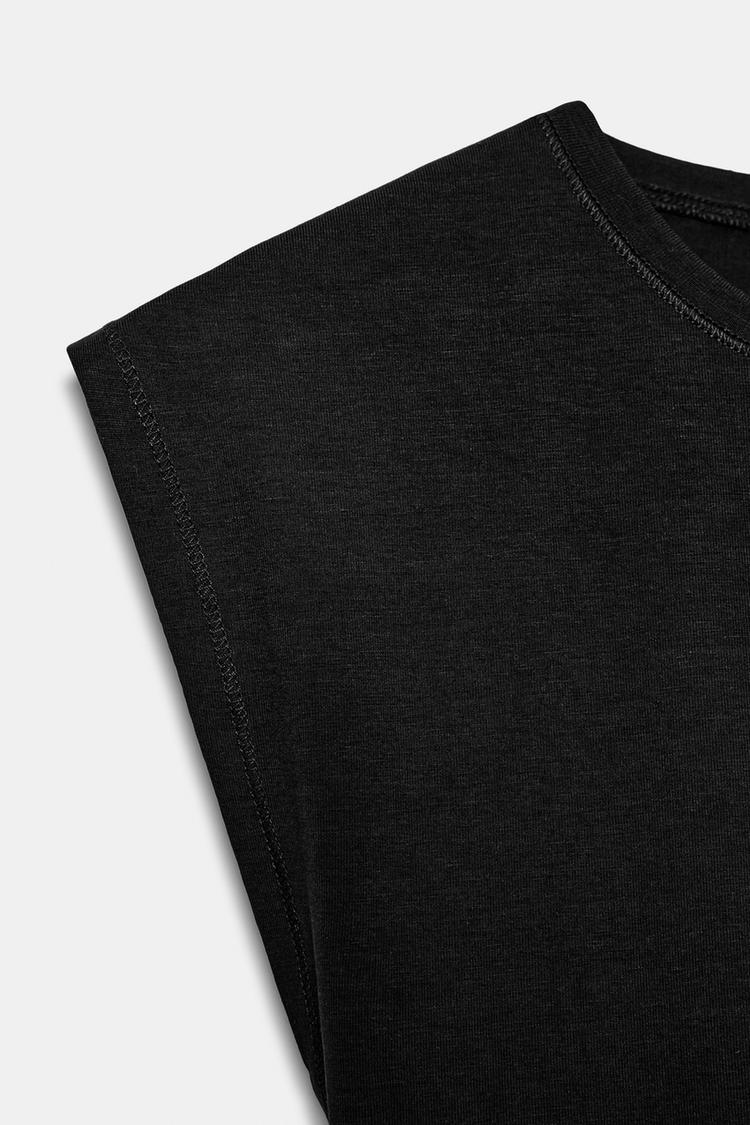 T-SHIRT SANS MANCHES EN COTON