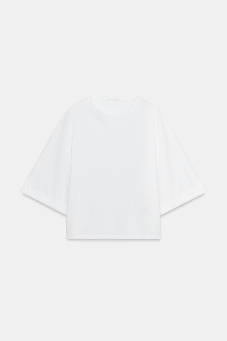 T-SHIRT ASYMÉTRIQUE BOUTON