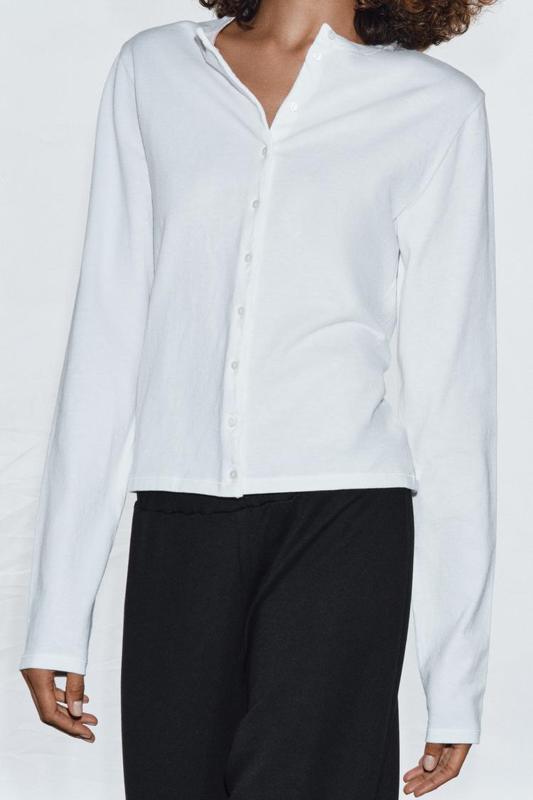T-SHIRT 100% COTON BOUTONS
