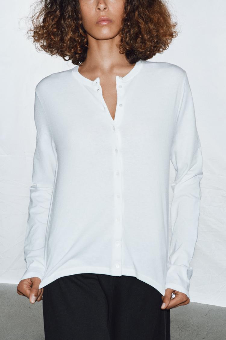 T-SHIRT 100% COTON BOUTONS