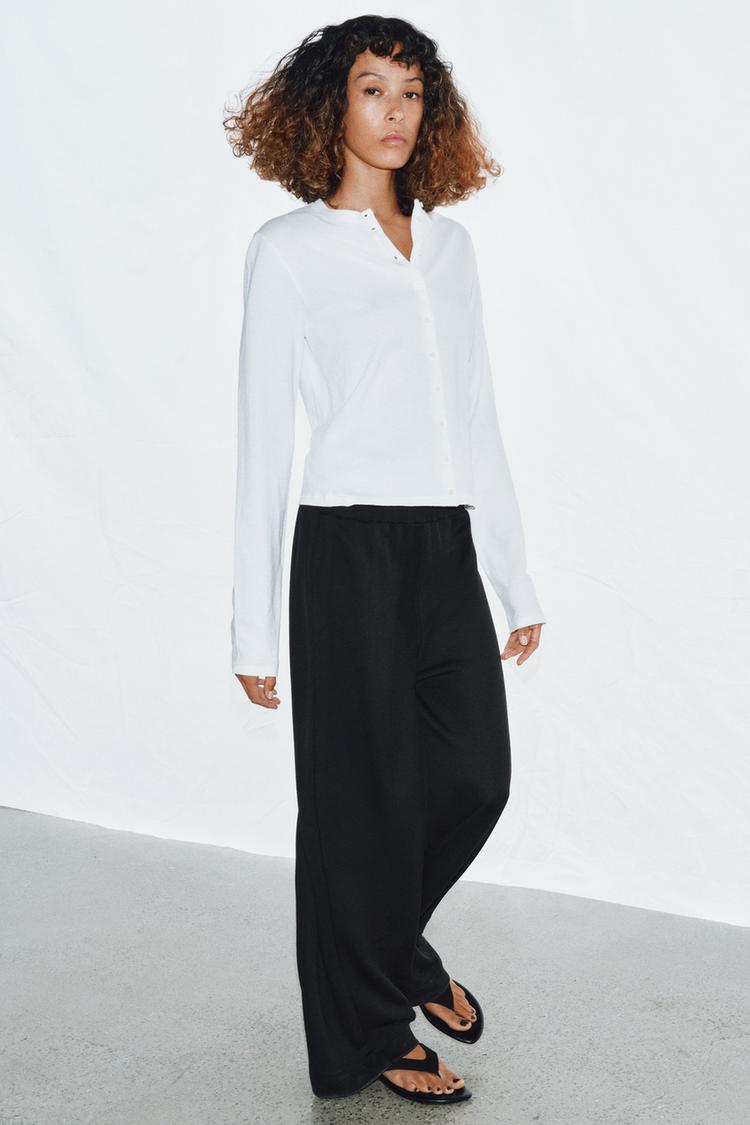 T-SHIRT 100% COTON BOUTONS