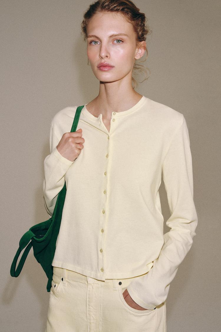 T-SHIRT 100% COTON BOUTONS