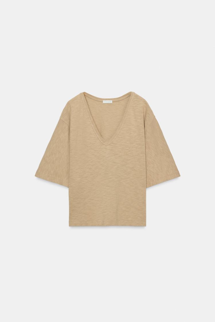 T-SHIRT COL EN V