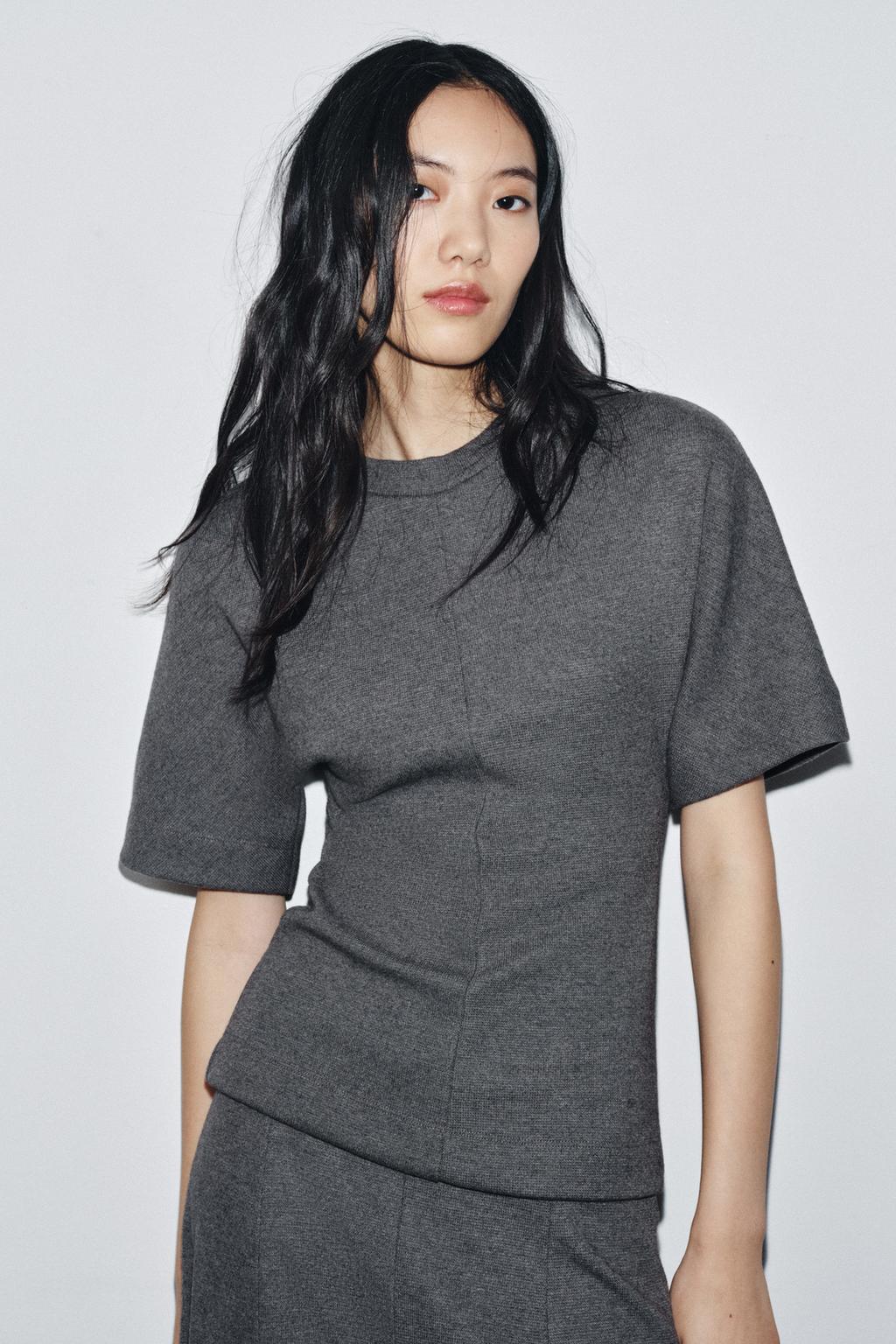 ENSEMBLE TOP DOUX AJUSTÉ À MANCHES COURTES | PANTALON LARGE SOFT
