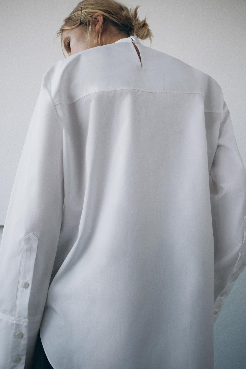 CHEMISE EN POPELINE À NŒUD ZW COLLECTION