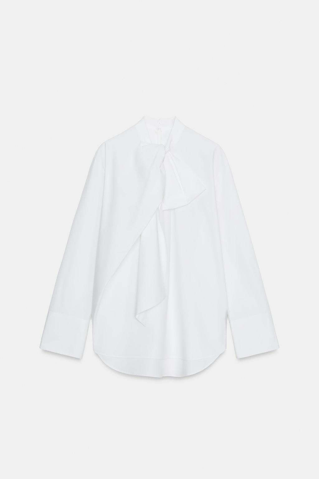 CHEMISE EN POPELINE À NŒUD ZW COLLECTION