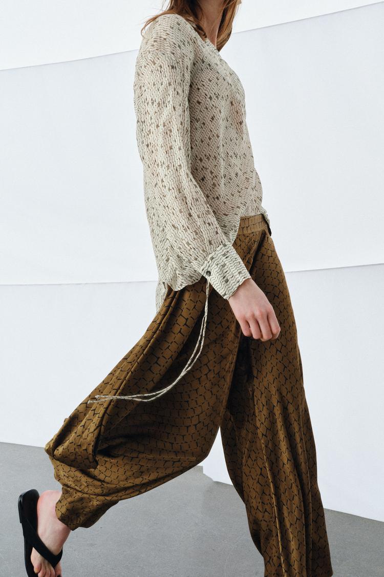 PANTALON IMPRIMÉ DRAPÉ ZW COLLECTION