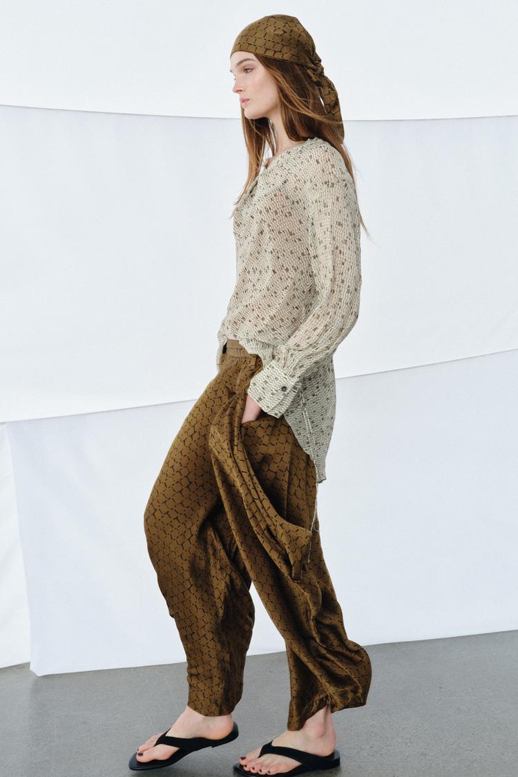 PANTALON IMPRIMÉ DRAPÉ ZW COLLECTION