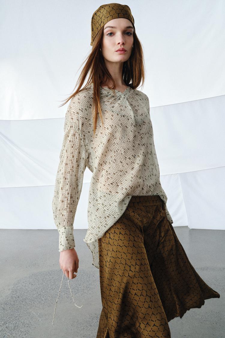 PANTALON IMPRIMÉ DRAPÉ ZW COLLECTION