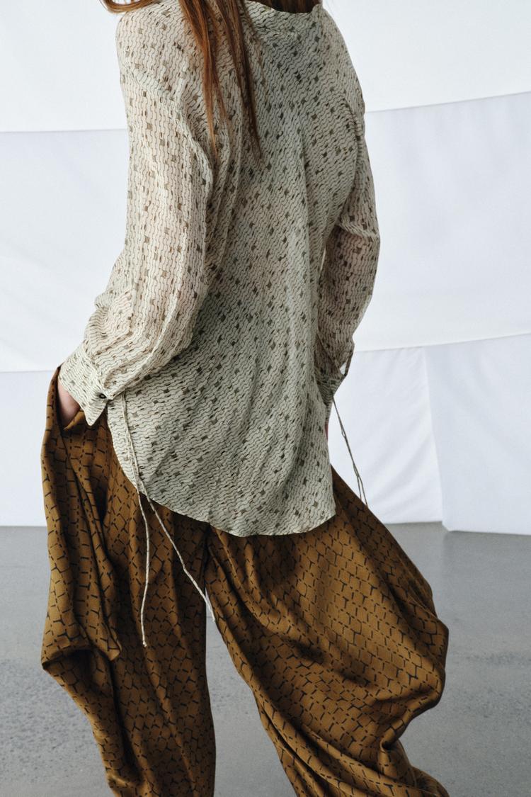 PANTALON IMPRIMÉ DRAPÉ ZW COLLECTION