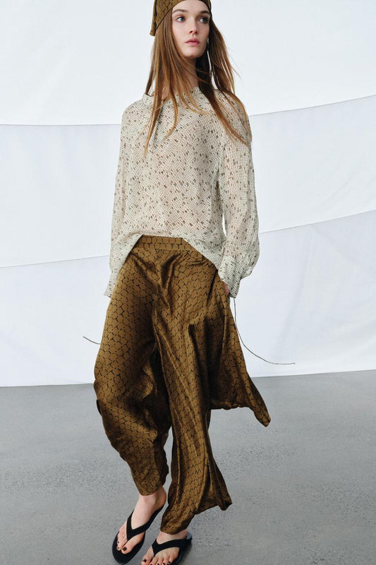 PANTALON IMPRIMÉ DRAPÉ ZW COLLECTION