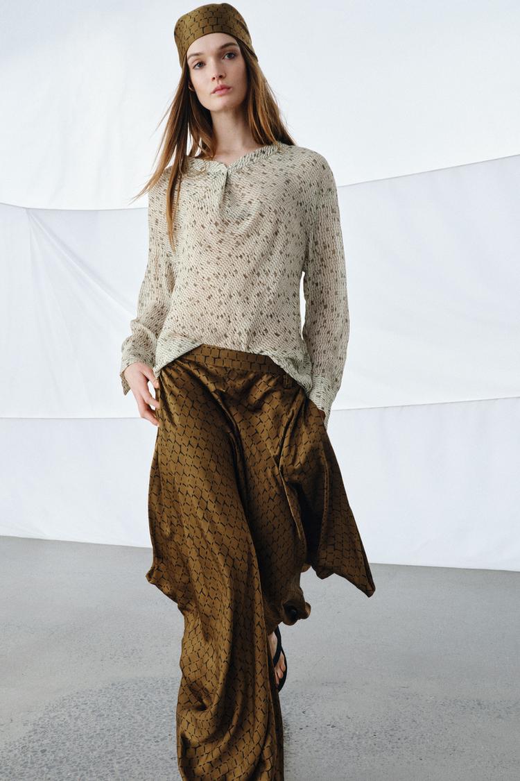 PANTALON IMPRIMÉ DRAPÉ ZW COLLECTION