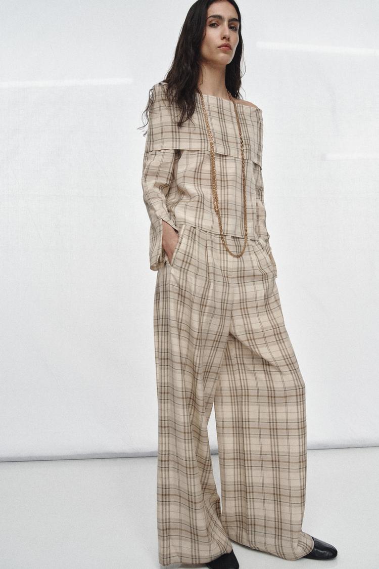 PANTALON À CARREAUX ZW COLLECTION