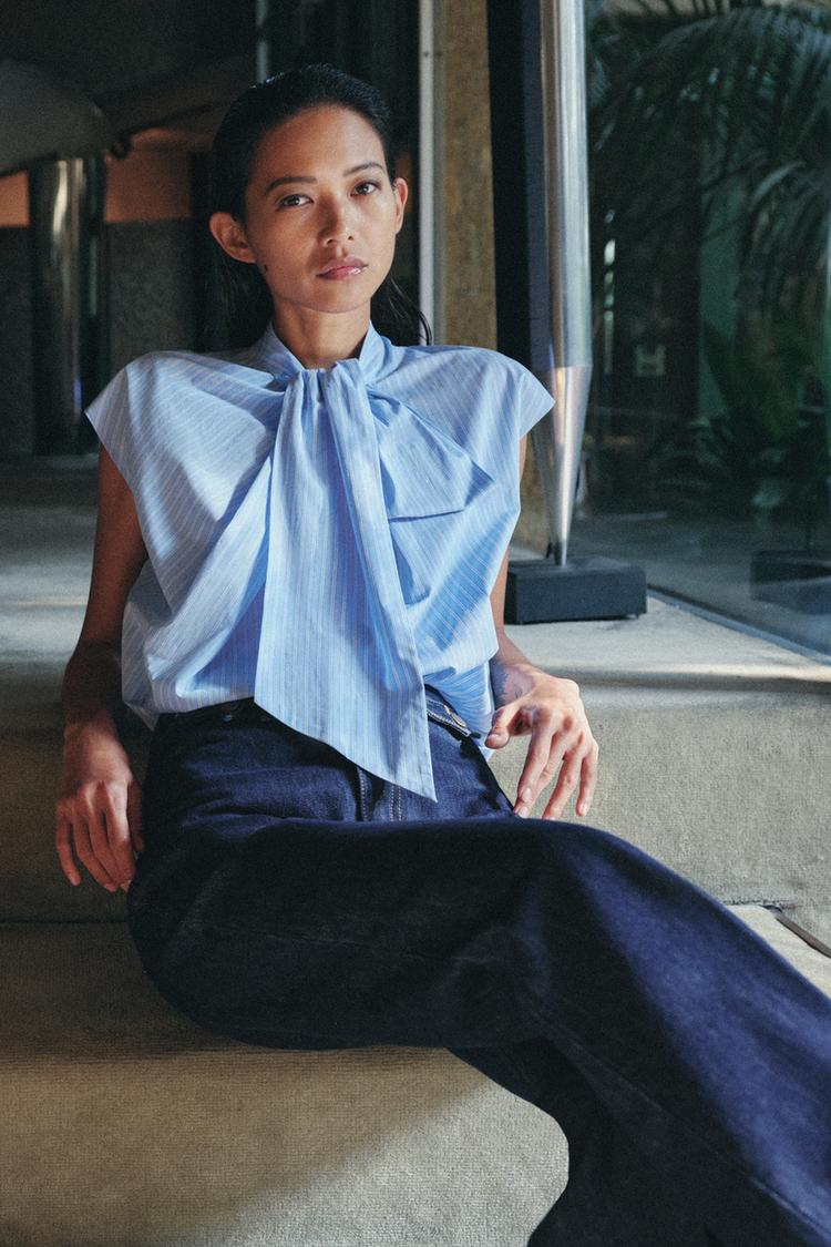 CHEMISE À RAYURES NŒUDS ZW COLLECTION