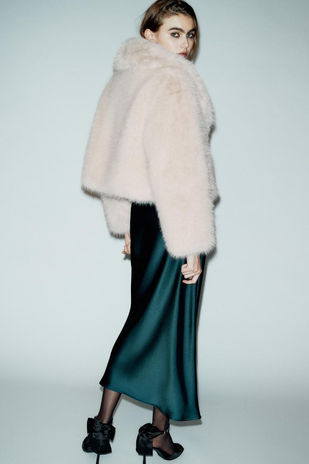 JUPE MI-LONGUE SATINÉE