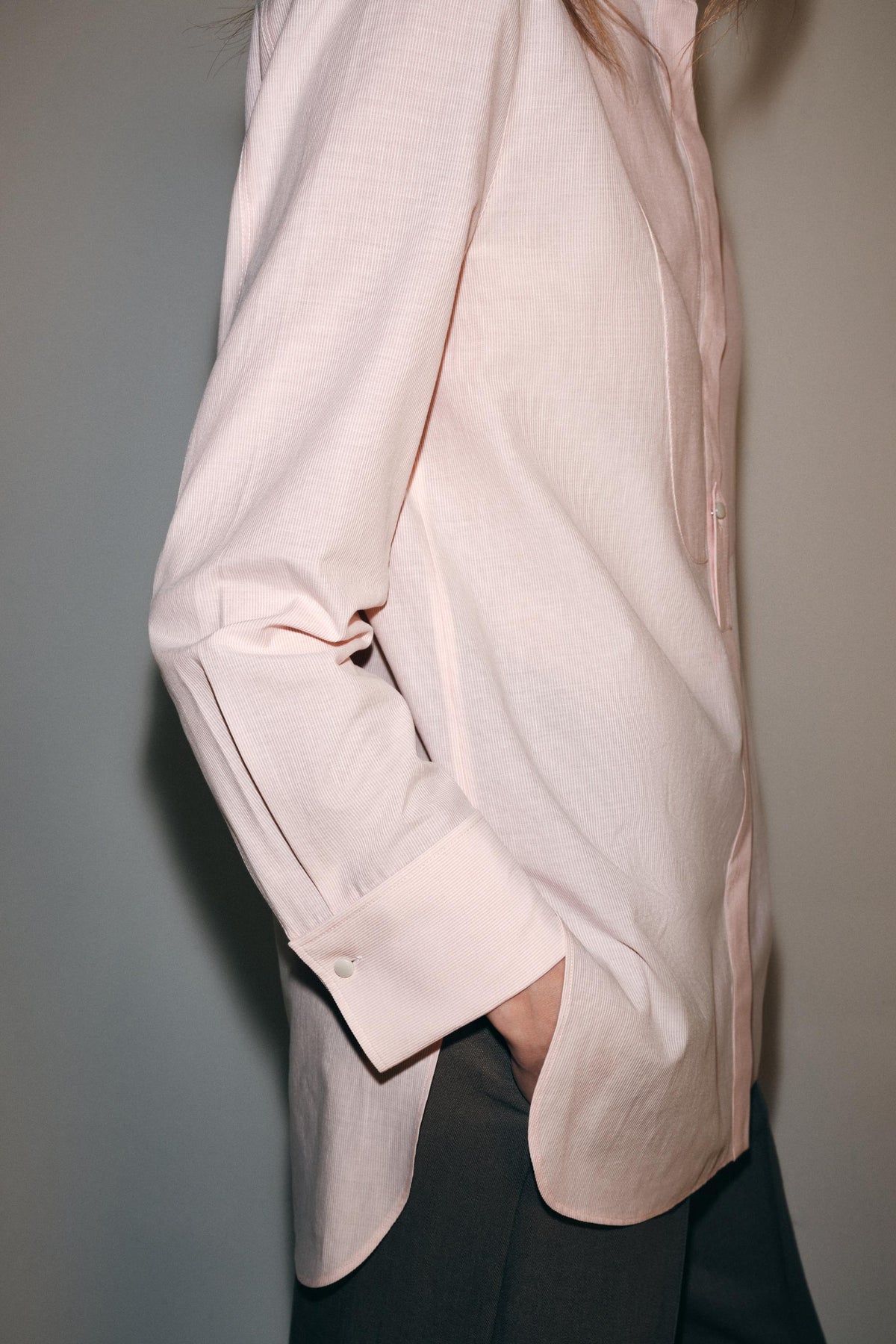 CHEMISE À RAYURES ET PLIS ZW COLLECTION