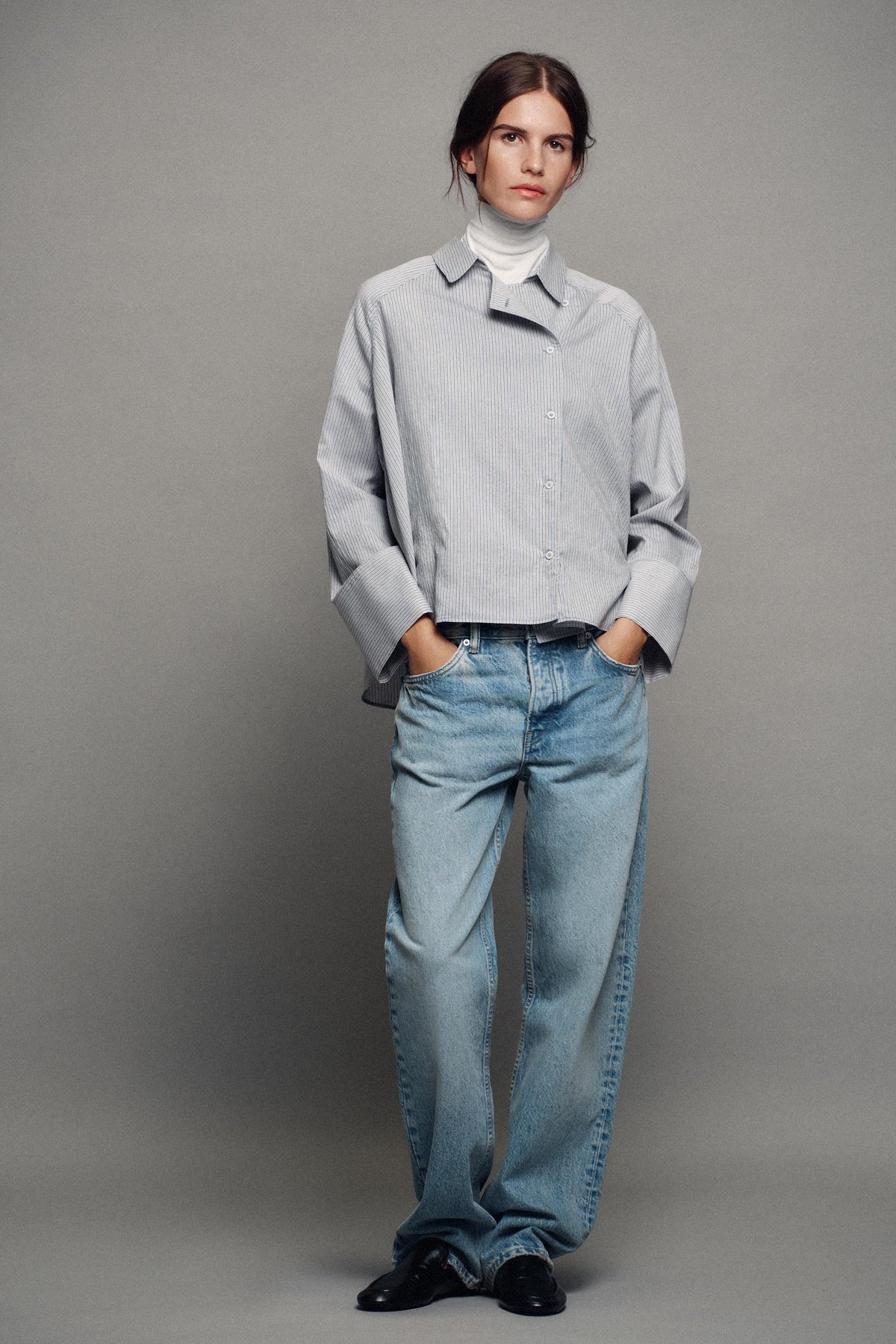 CHEMISE CROISÉE RAYURES ZW COLLECTION