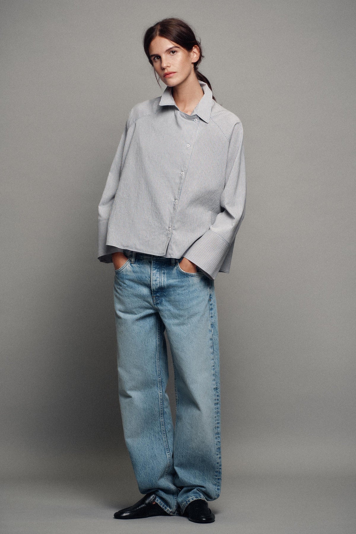CHEMISE CROISÉE RAYURES ZW COLLECTION