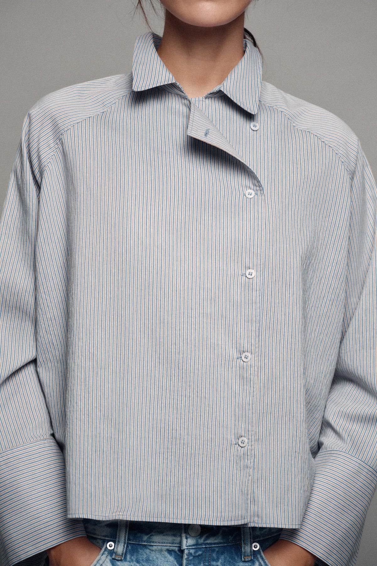 CHEMISE CROISÉE RAYURES ZW COLLECTION