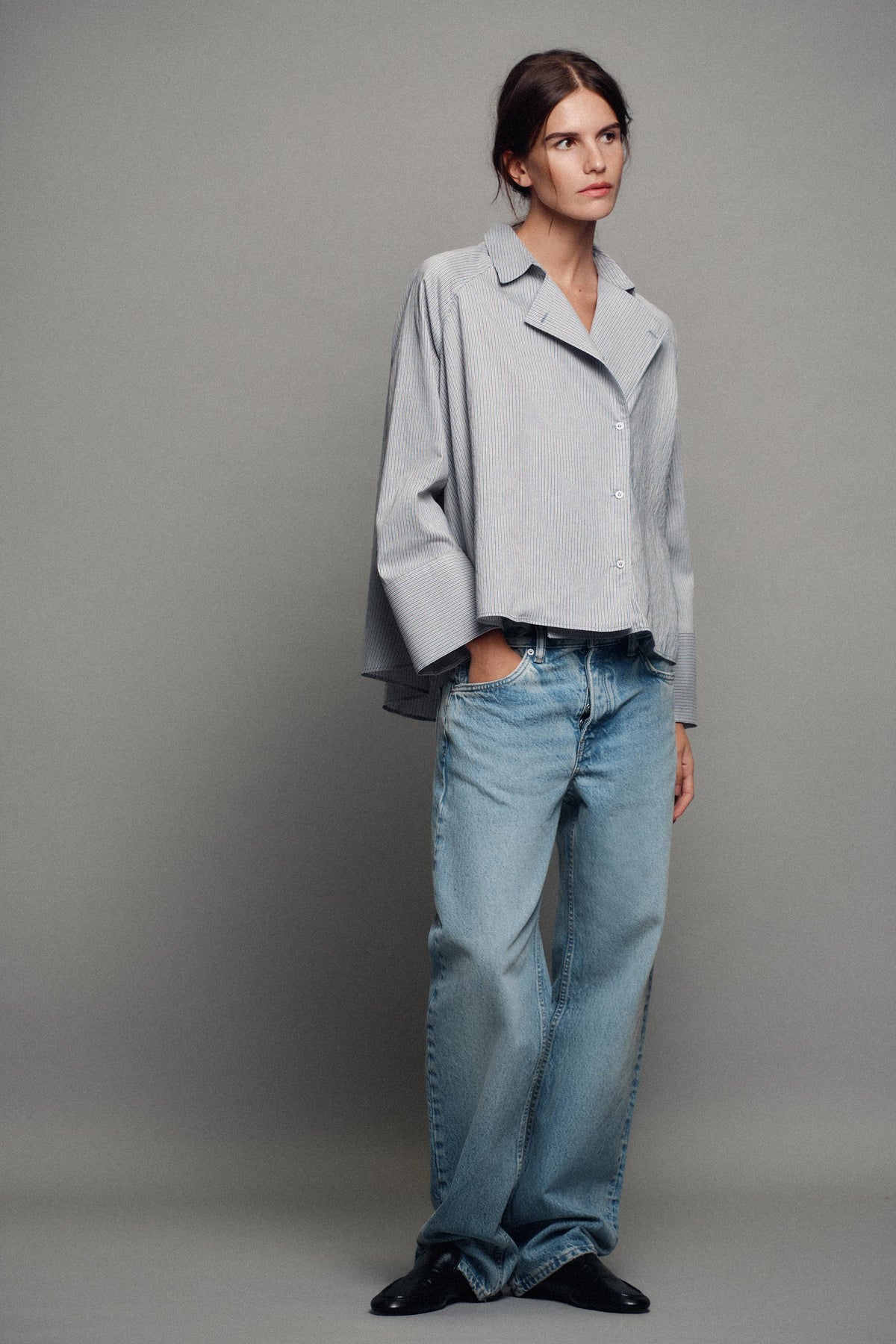 CHEMISE CROISÉE RAYURES ZW COLLECTION