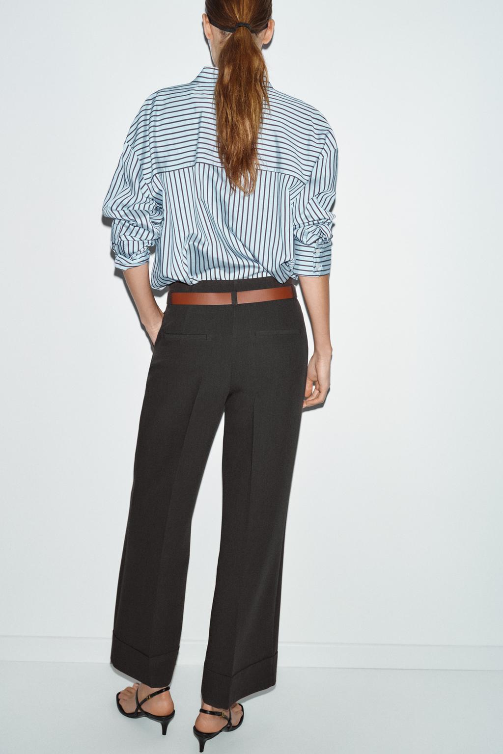 PANTALON AVEC REVERS ET CEINTURE
