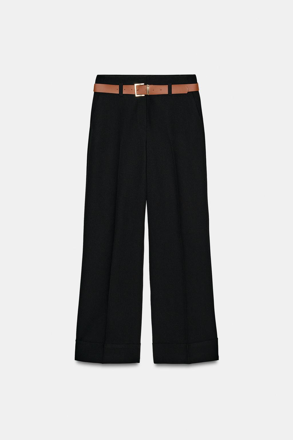 PANTALON AVEC REVERS ET CEINTURE