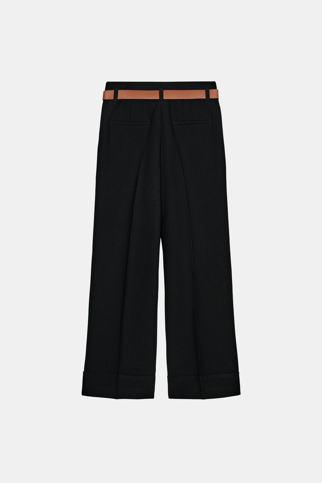 PANTALON AVEC REVERS ET CEINTURE