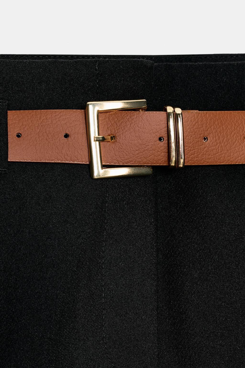 PANTALON AVEC REVERS ET CEINTURE