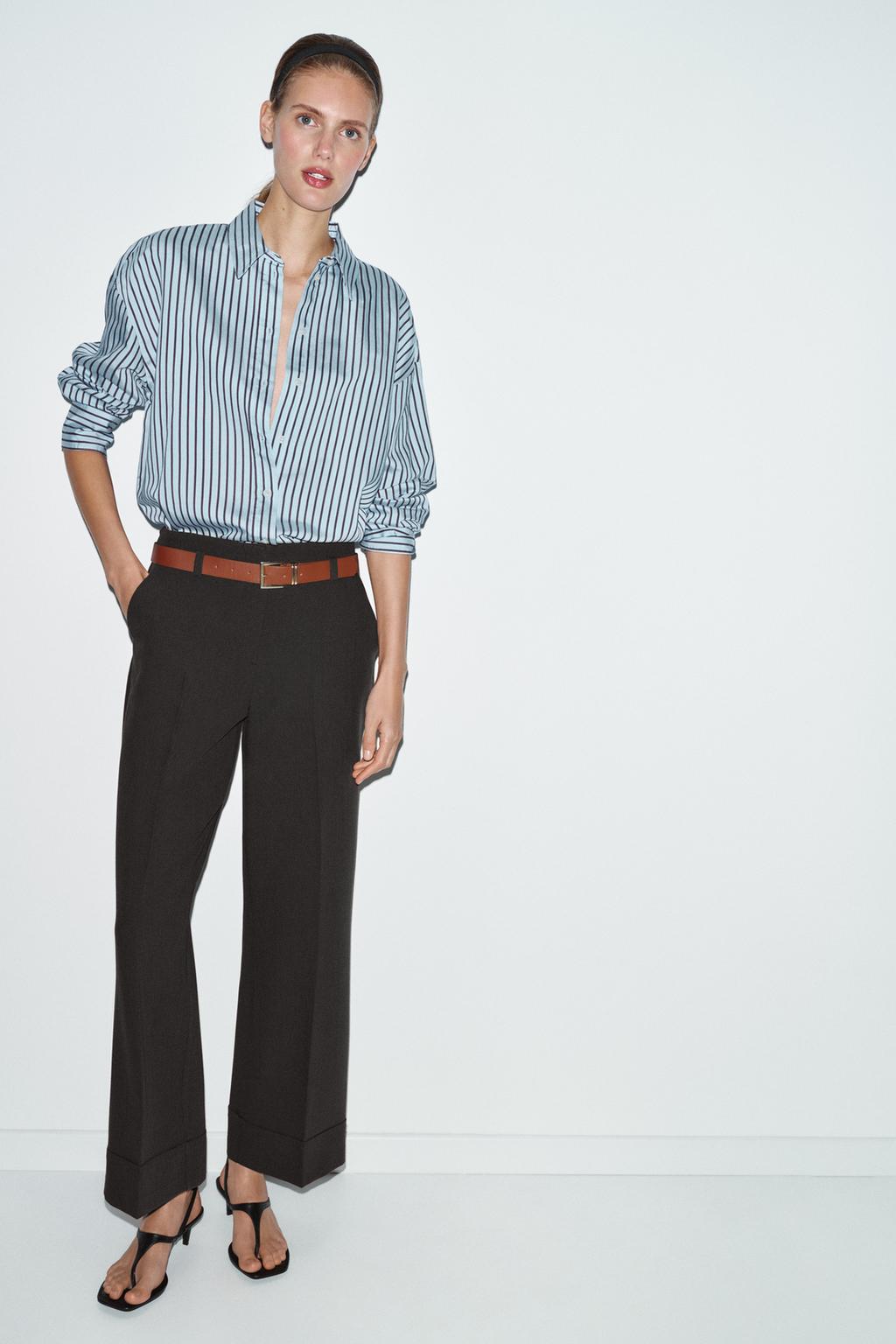 PANTALON AVEC REVERS ET CEINTURE