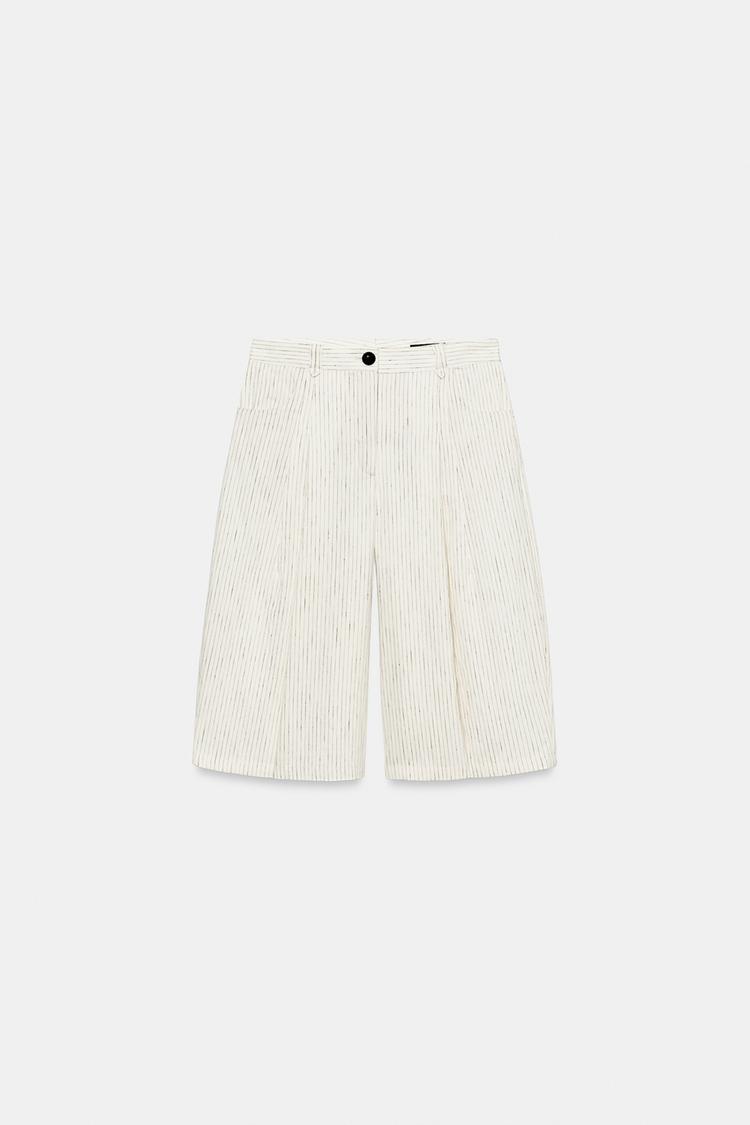 SHORT À RAYURES ET PINCES ZW COLLECTION