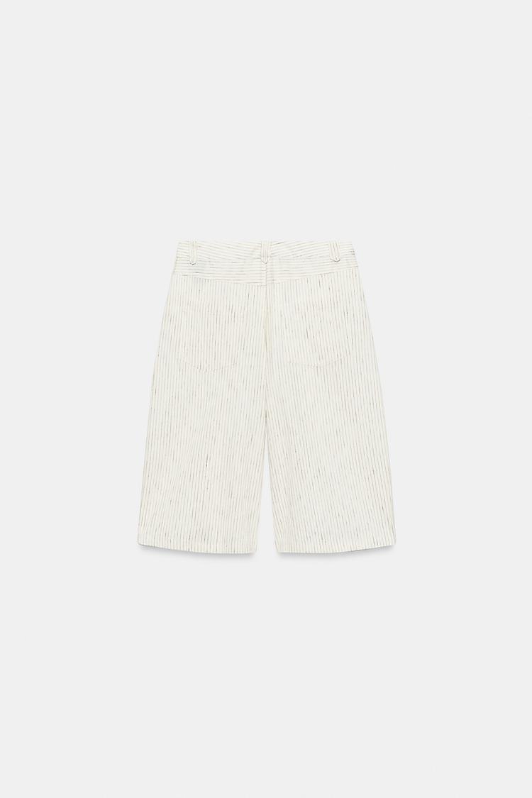 SHORT À RAYURES ET PINCES ZW COLLECTION