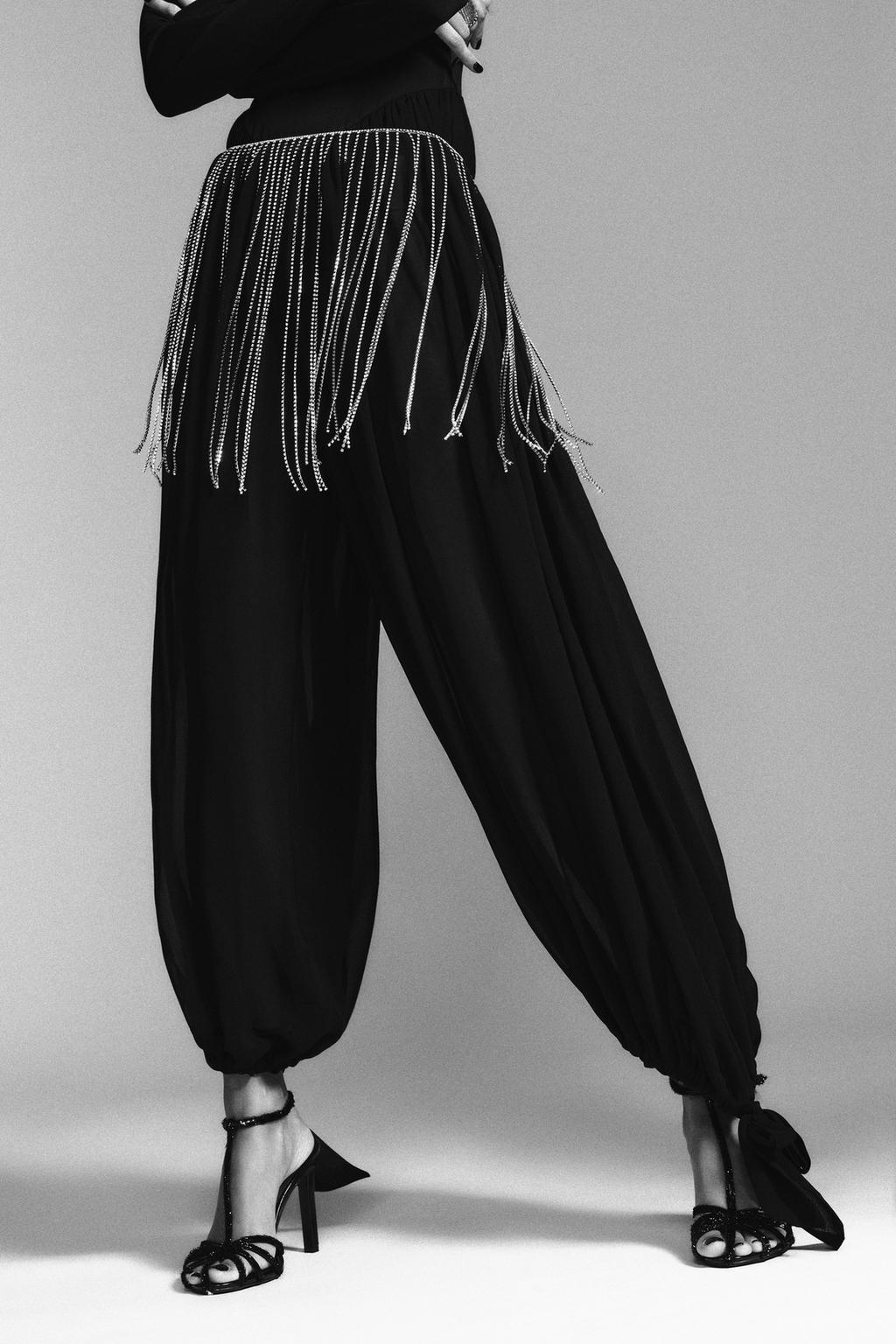 PANTALON BOUFFANT AVEC NŒUDS