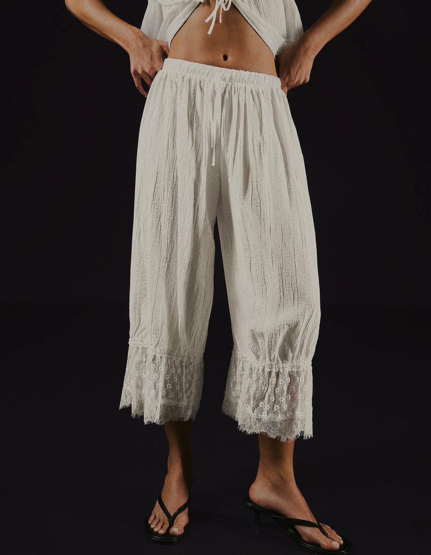 PANTALON BOUFFANT STYLE LINGERIE
