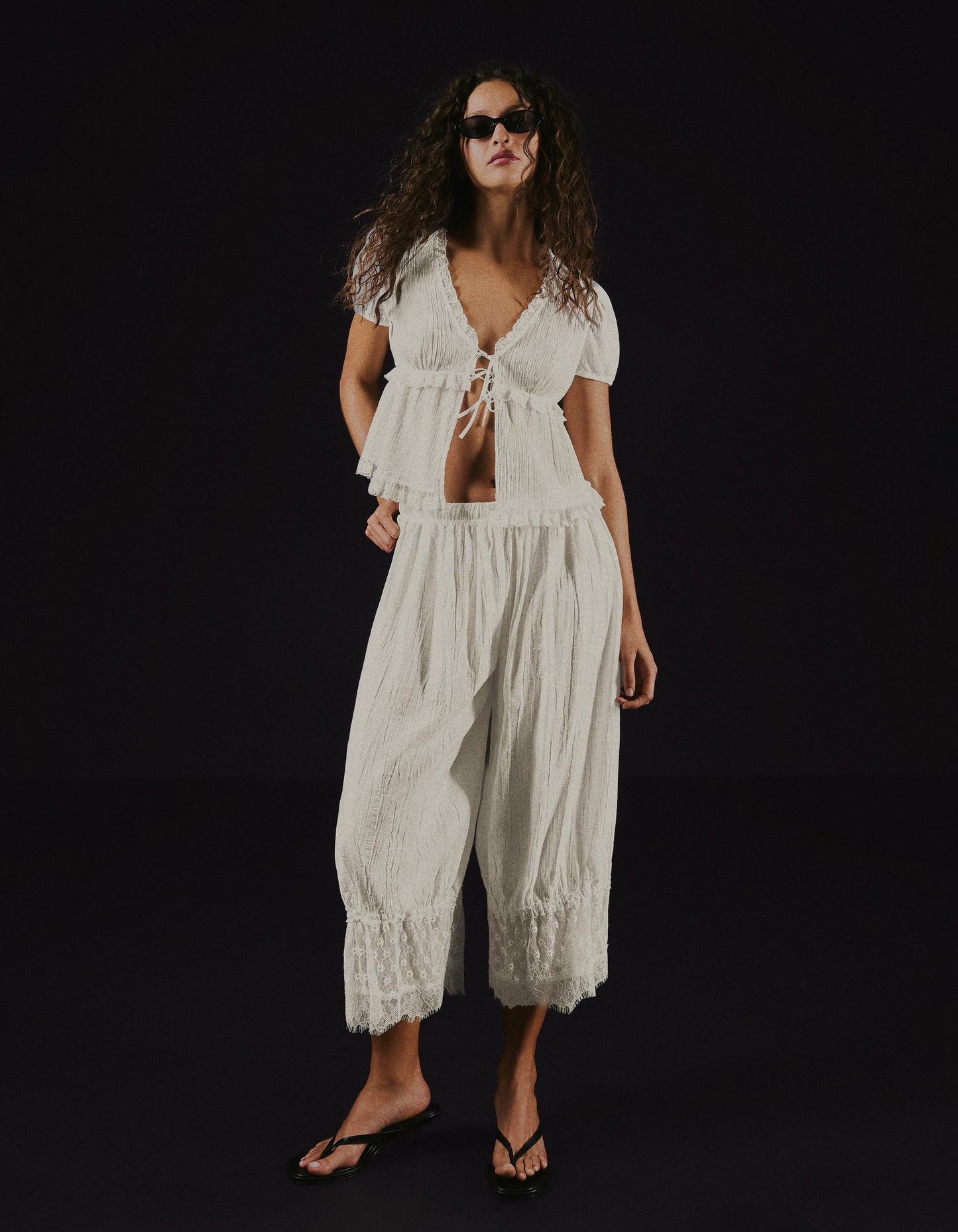 PANTALON BOUFFANT STYLE LINGERIE