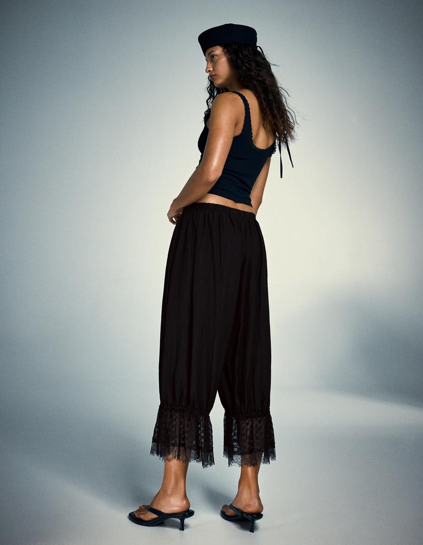 PANTALON BOUFFANT STYLE LINGERIE