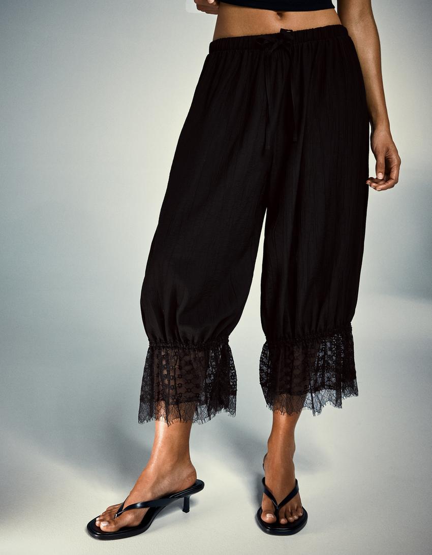 PANTALON BOUFFANT STYLE LINGERIE